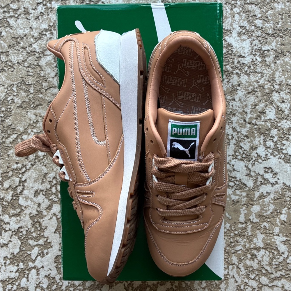 Used / Worn 1x Puma RX 737. Mens size 9. Tan leather uppers